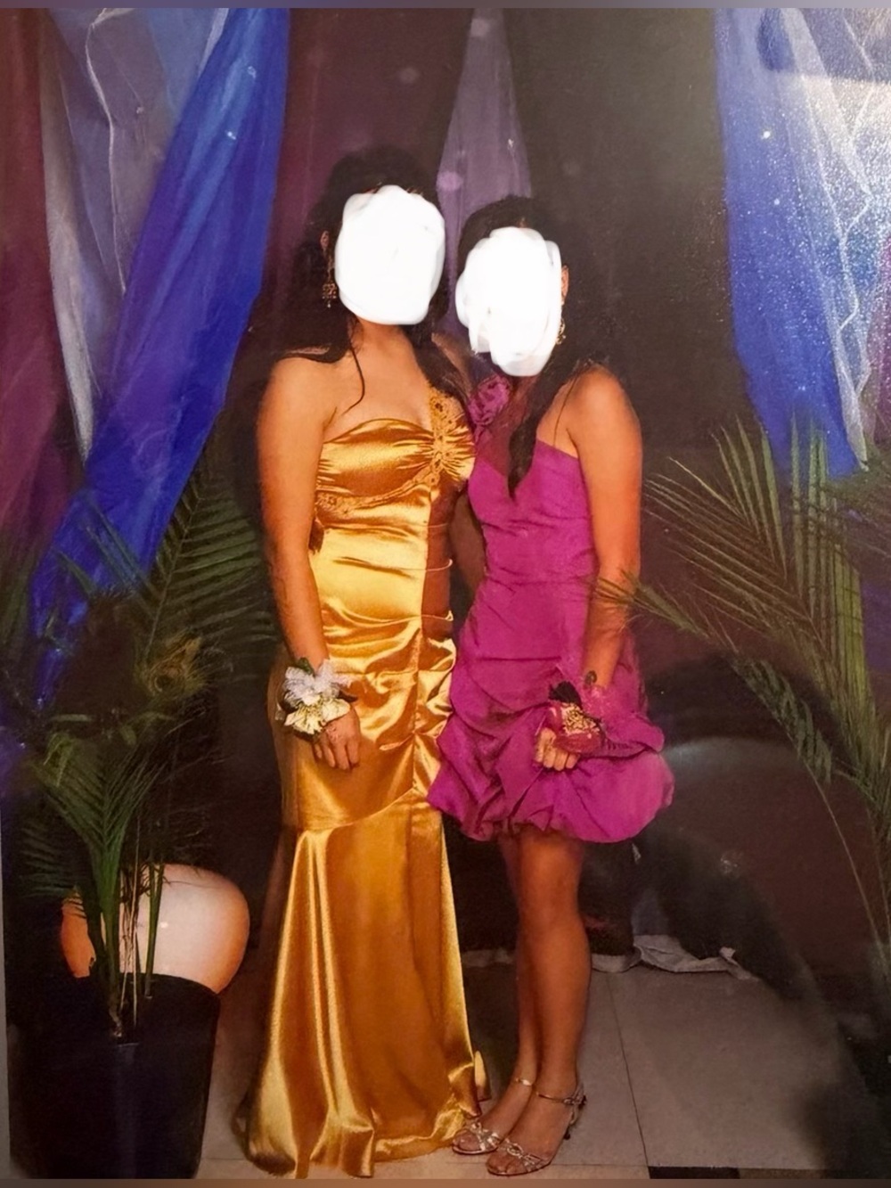 Vintage Jump Apparel by Wendye Chaitin Gold One-Shoulder Satin Prom Dress - Picture 9 of 9